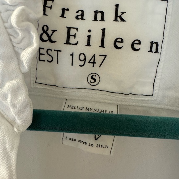 Frank and Eileen distressed White Ruffled Collar Button-Up Shirt - Picture 5 of 7